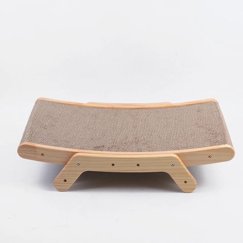 Wooden Cat Scratcher Cardboard Cat Sofa Bed Grinding Claws Toy Corrugated Paper Scratching Board Furniture Protector Accessories