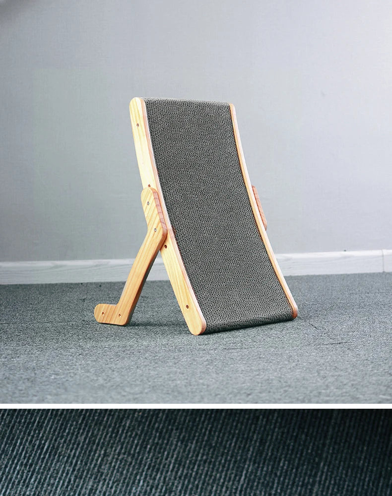 Wooden Cat Scratcher Cardboard Cat Sofa Bed Grinding Claws Toy Corrugated Paper Scratching Board Furniture Protector Accessories