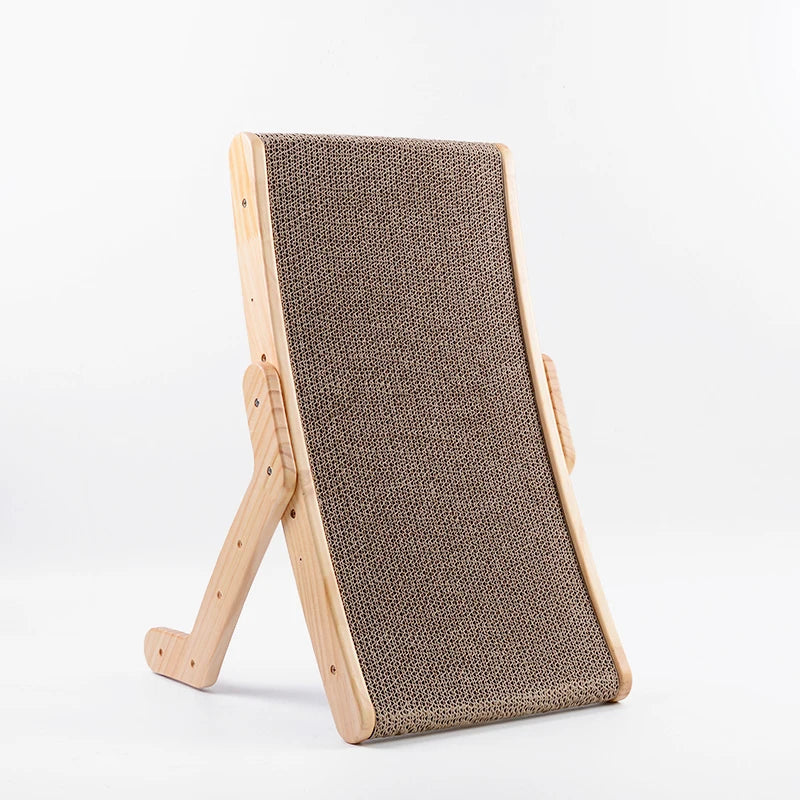 Wooden Cat Scratcher Cardboard Cat Sofa Bed Grinding Claws Toy Corrugated Paper Scratching Board Furniture Protector Accessories