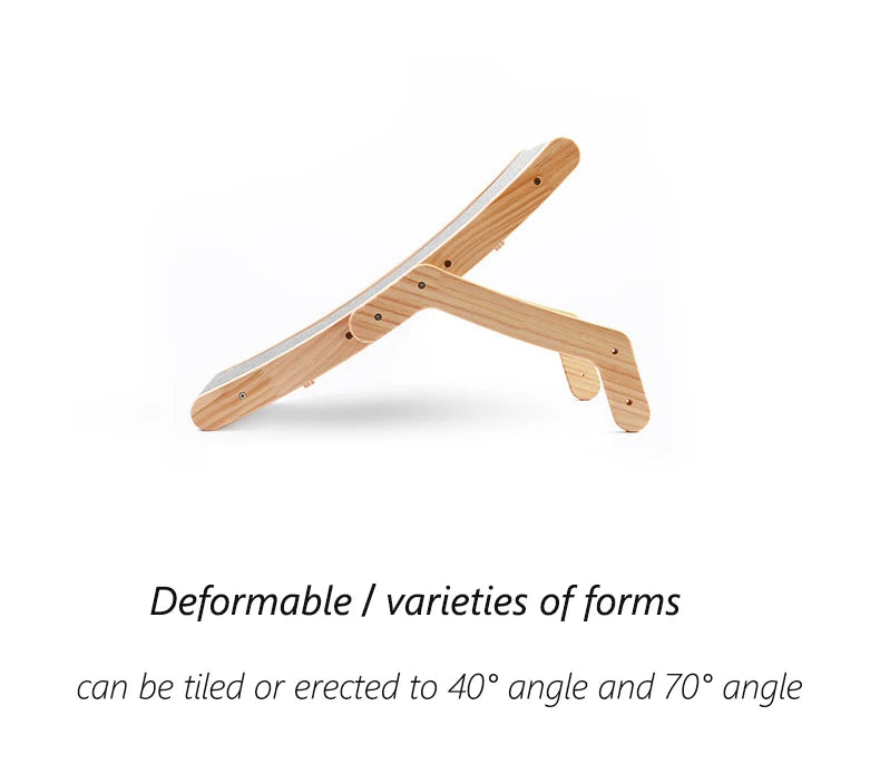 Wooden Cat Scratcher Cardboard Cat Sofa Bed Grinding Claws Toy Corrugated Paper Scratching Board Furniture Protector Accessories
