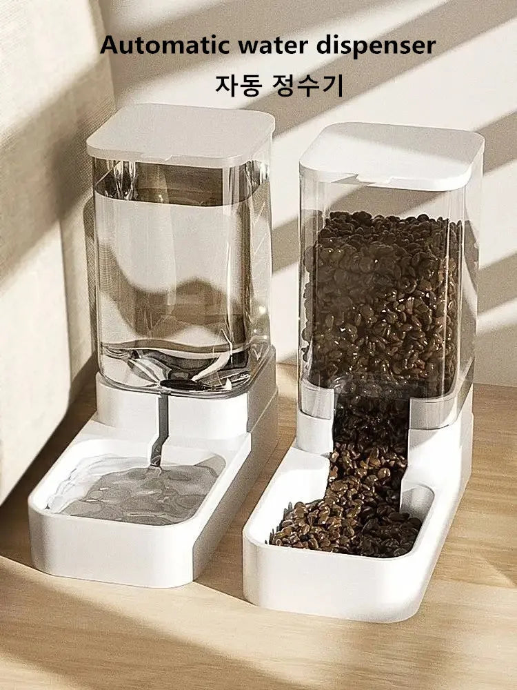 Dog Automatic Feeder Transparent Automatic Gravity Cat Water Bowl High Capacity Food Storage  Container Cat And Dog Accessories