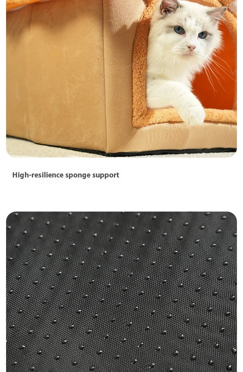 Winter Warm Pet Nest - 4-Season Use Dogs & Cats, Removable Washable Universal Pet House