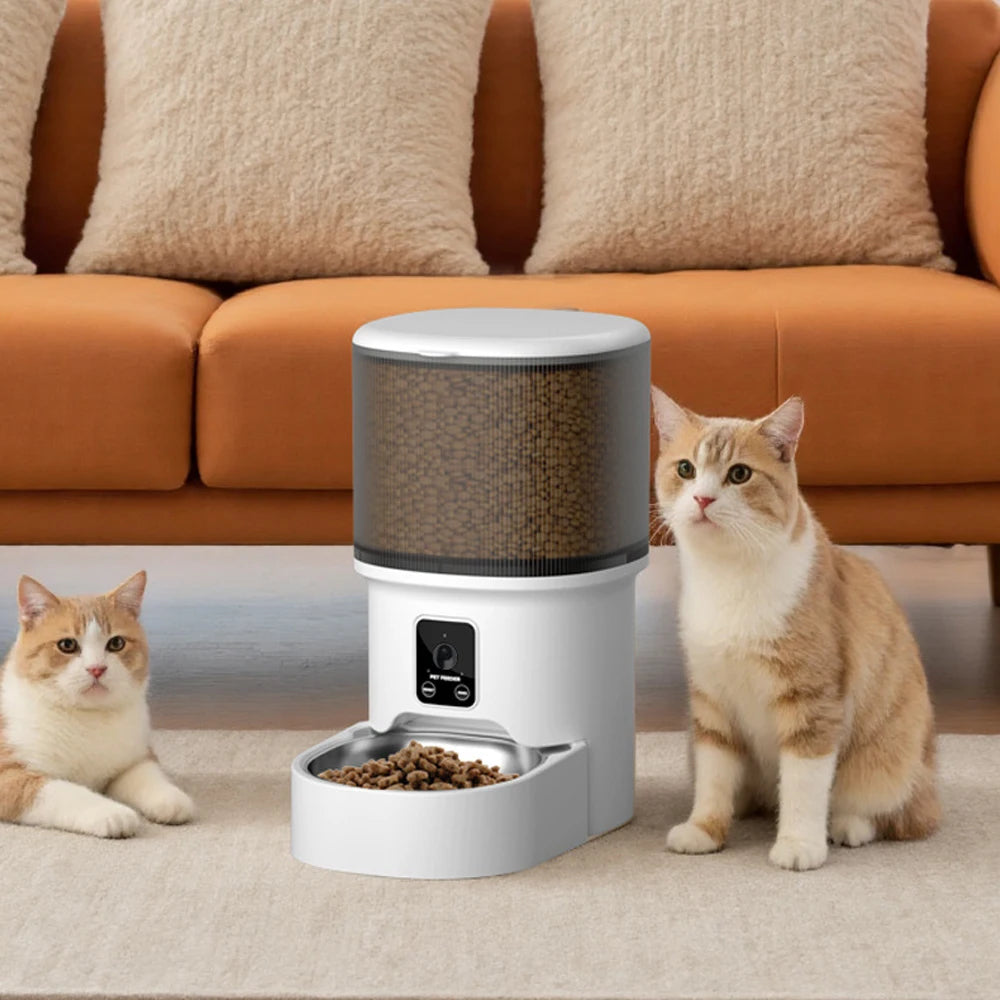 4L USB Smart Button WIFI APP Video Pet Feeder Automatic Cat Food Dispenser Bowl Dog Slow Food Feeder With Timed Camera Feeder