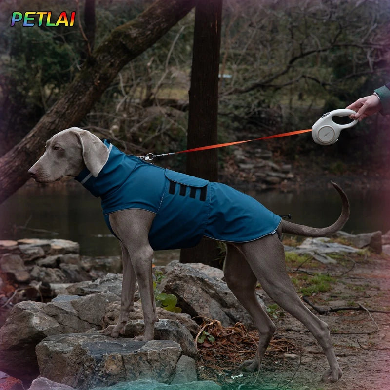 Dog waterproof dustproof outdoor jacket pet raincoat outfit rainproof clothing rain dual use coat cloth large dog trench coat