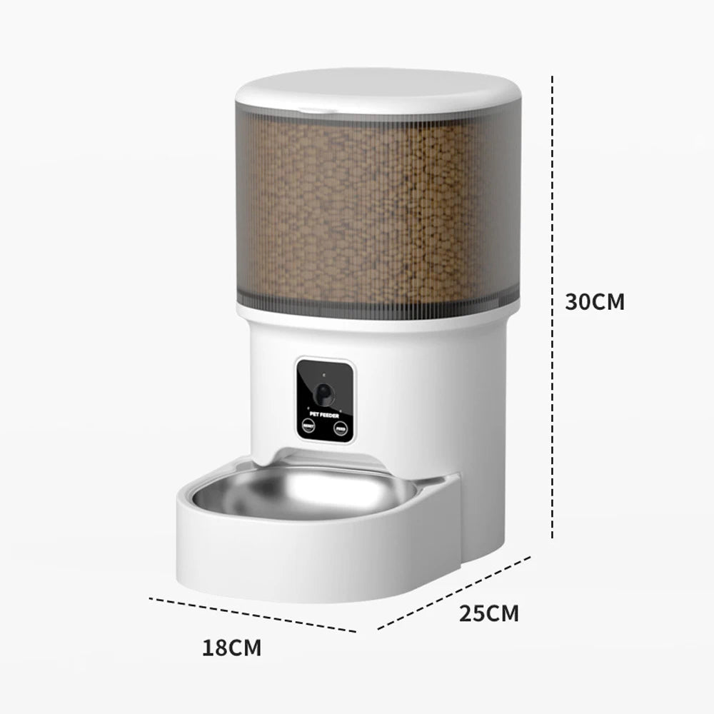4L USB Smart Button WIFI APP Video Pet Feeder Automatic Cat Food Dispenser Bowl Dog Slow Food Feeder With Timed Camera Feeder