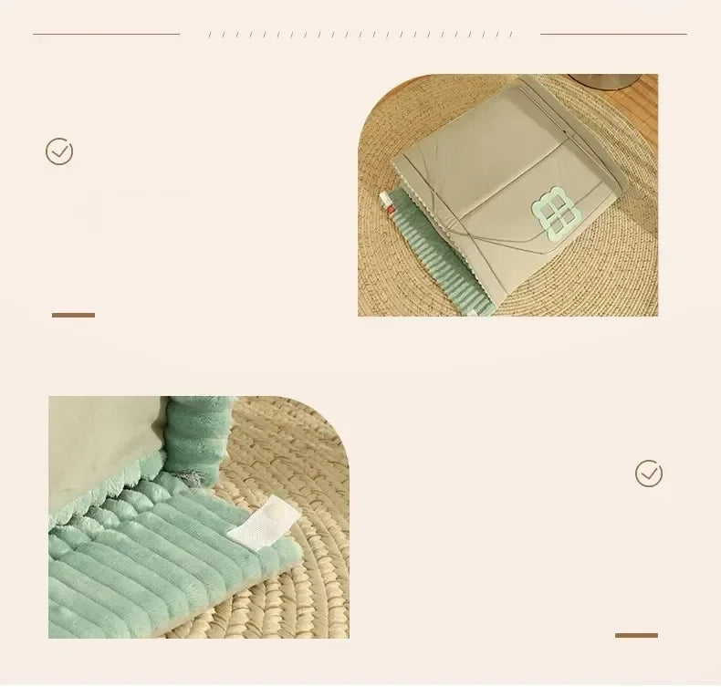 Dog Cat Bed winter safety warming pet house thickened sponge keep warm in winter curtain-style door small medium-sized pet house