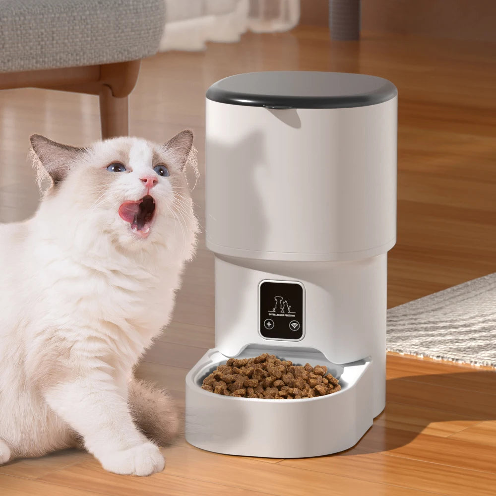 4L USB Smart Button WIFI APP Video Pet Feeder Automatic Cat Food Dispenser Bowl Dog Slow Food Feeder With Timed Camera Feeder