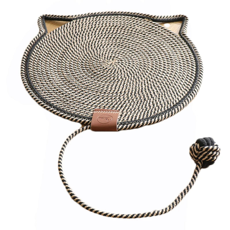 Cotton Rope Cat Scratching Post Mat Cat Scratcher Tool Funny Cat Toys for Grinding Claws Wear-Resistant Cat Scraper Pet Product