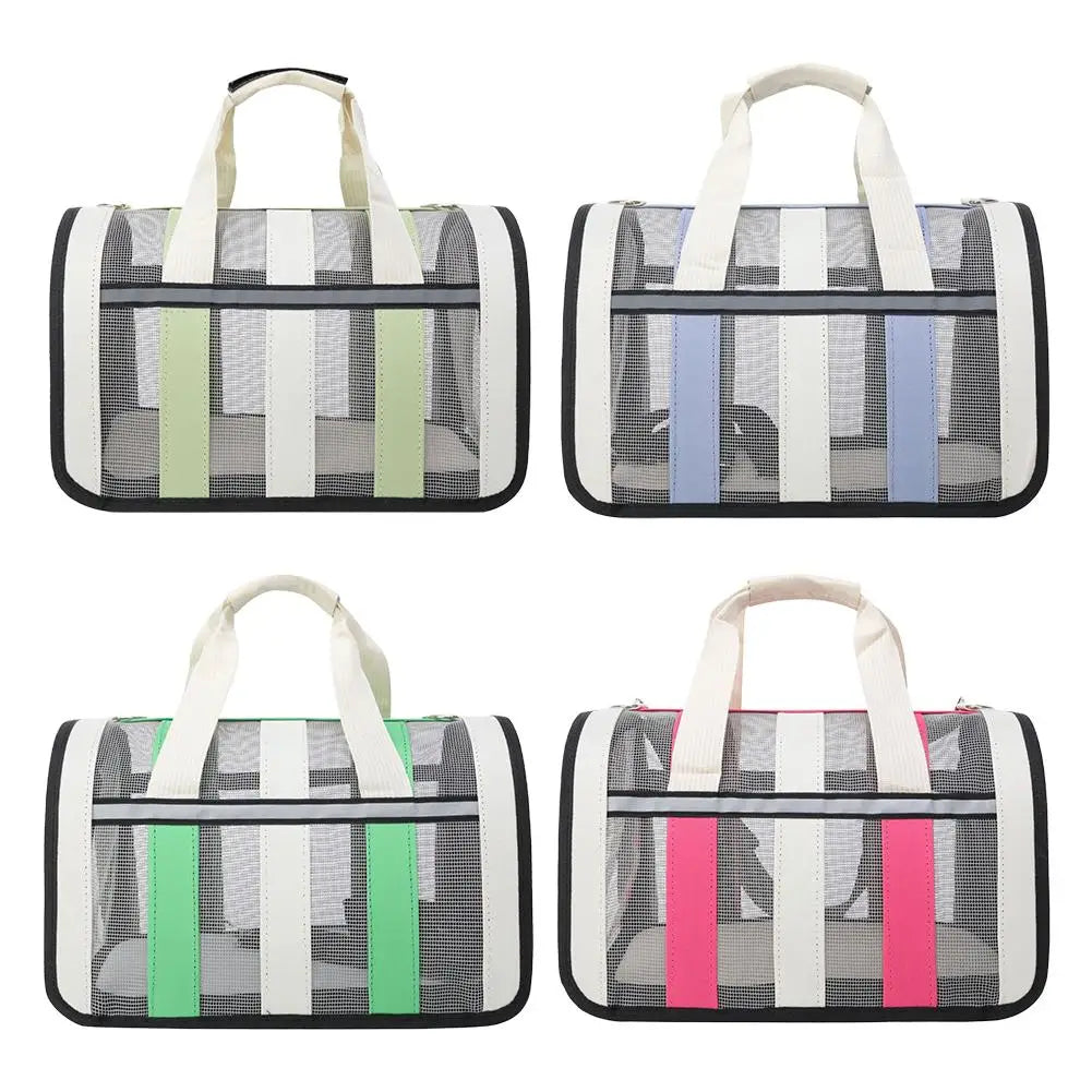 Cat Bag Carrying Bag Foldable Outdoor Large Capacity Portable Bag Suitable For All Seasons Small Dog Pet Breathable Pet Carrier