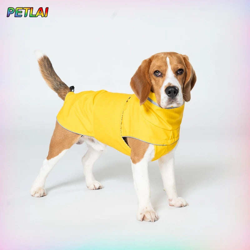 Dog waterproof dustproof outdoor jacket pet raincoat outfit rainproof clothing rain dual use coat cloth large dog trench coat