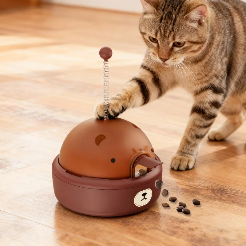 Pet Soothing Tool Interactive Cat & Dog Feeding Toys Built-in Battery DIY Sticker Birdsong Encourage Pet Patience & Curiosity