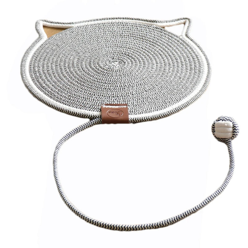 Cotton Rope Cat Scratching Post Mat Cat Scratcher Tool Funny Cat Toys for Grinding Claws Wear-Resistant Cat Scraper Pet Product