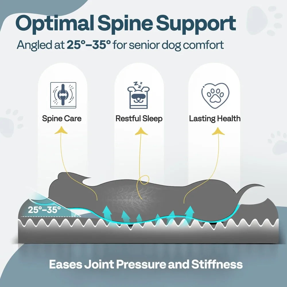 Orthopedic Dog Bed for Extra Large Dogs with Removable Washable Cover - XL Dog Couch Sofa with Waterproof Lining & Non-Slip Base