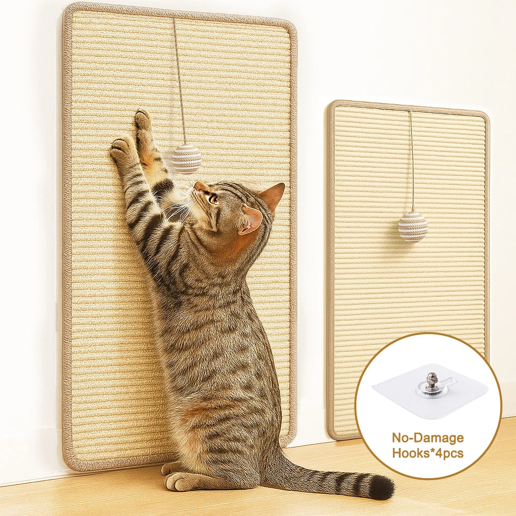 Cat Scratching Mat Natural Sisal Sofa Protector Cats Scratcher Self-adhesive Cats Scratch Board Cat Toys