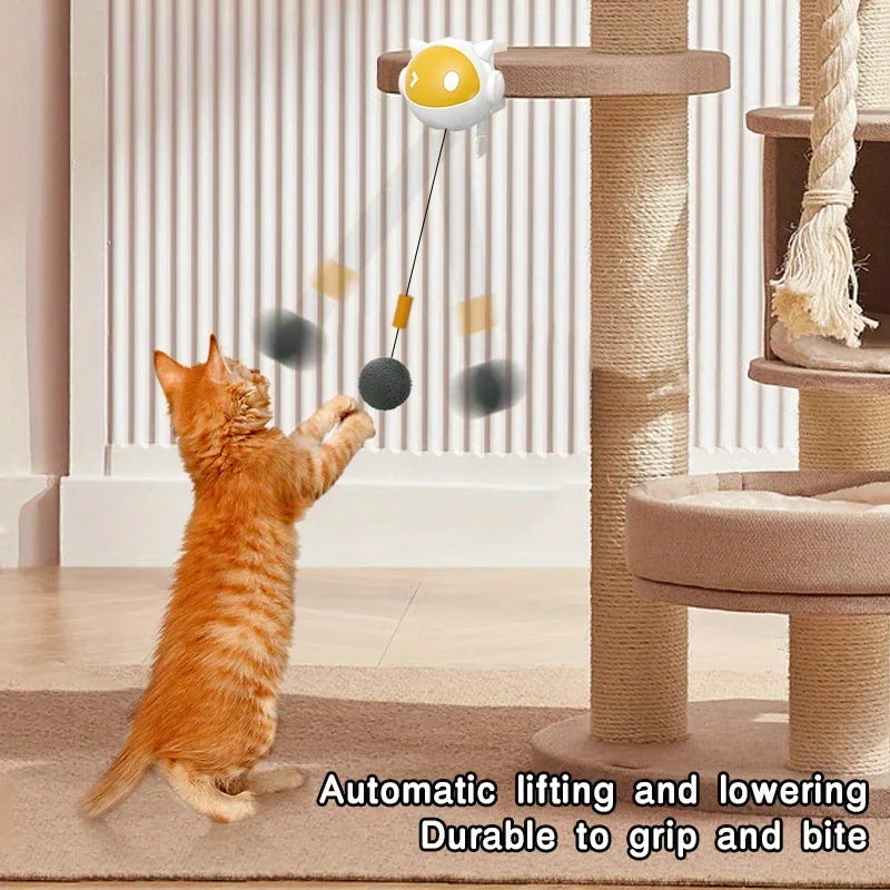 New Interactive Cat Toys Electric Cat Balls Pet Toys Can Be Raised and Lowered Hair Balls Self-hilarious Electric Cat Balls Toys