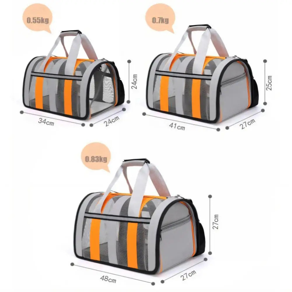 Cat Bag Carrying Bag Foldable Outdoor Large Capacity Portable Bag Suitable For All Seasons Small Dog Pet Breathable Pet Carrier