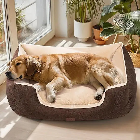 Orthopedic Dog Bed for Extra Large Dogs with Removable Washable Cover - XL Dog Couch Sofa with Waterproof Lining & Non-Slip Base